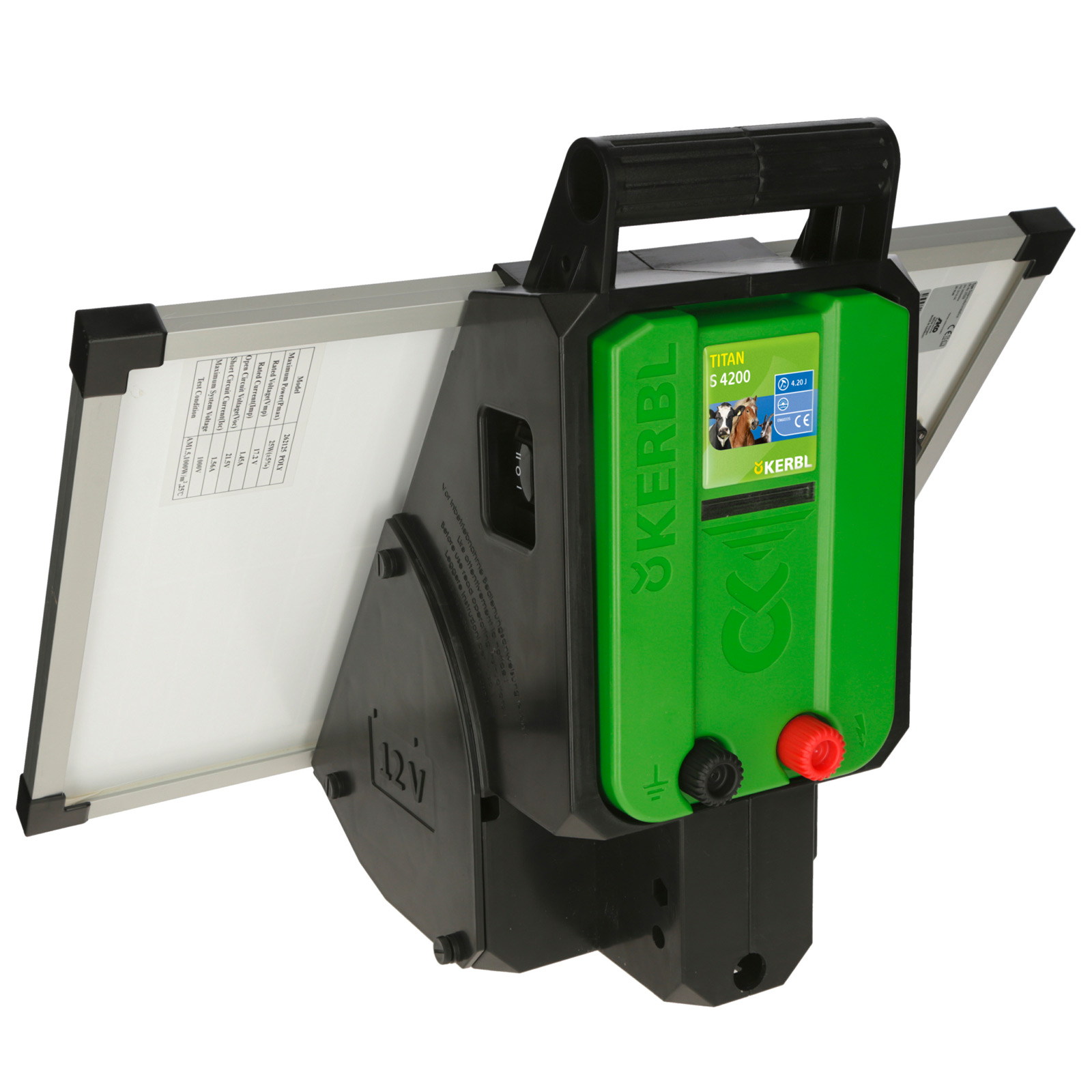 Kerbl TITAN S 4200 Electric fence energiser Solar 12V, 4.2 Joule