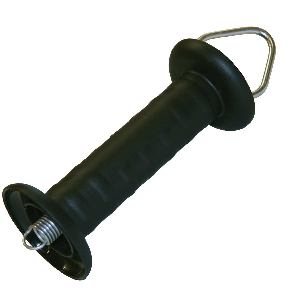 Gate handle open with eyelet black