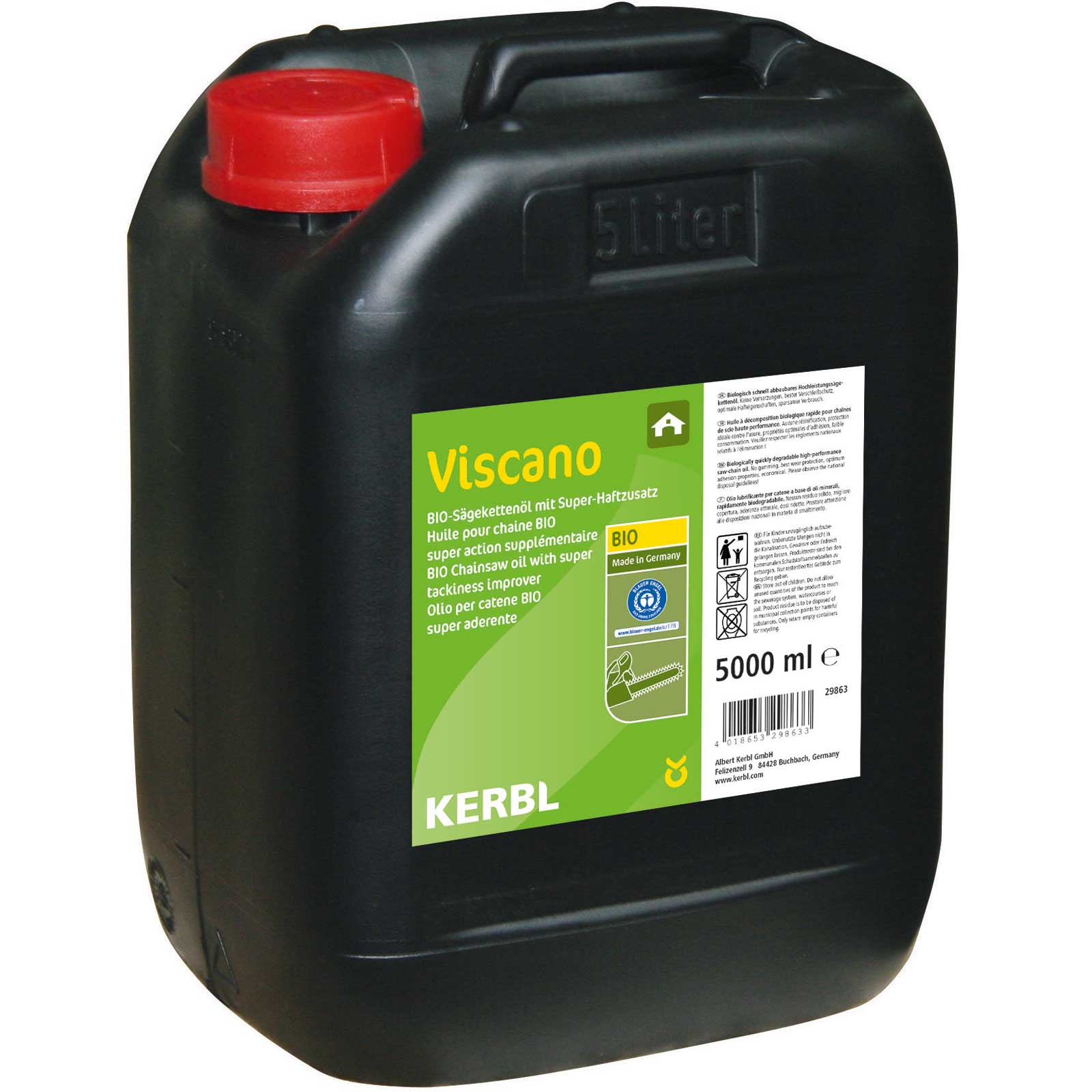 Kerbl Viscano Organic Chainsaw Oil 5 L