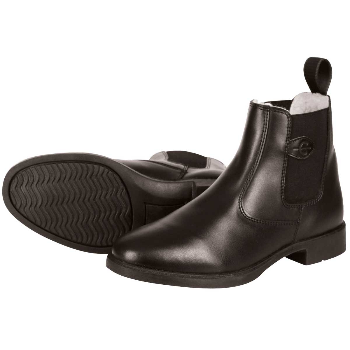 Riding half-boot Oslo with fur lining