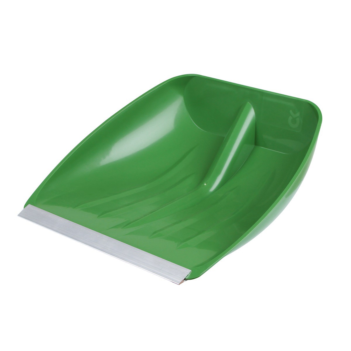 Snow and grain shovel plastic with abutment edge