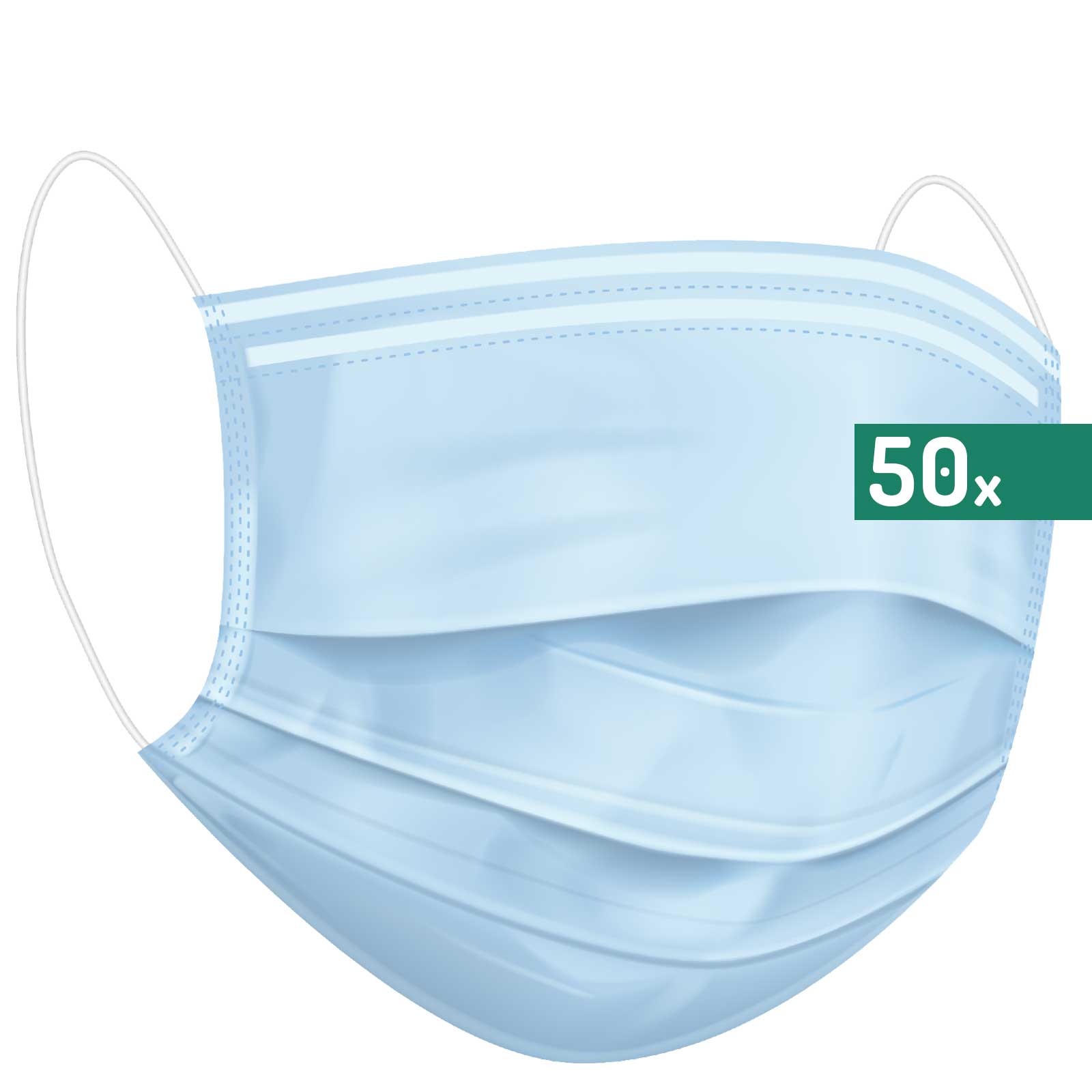 50x Disposable Face Mask