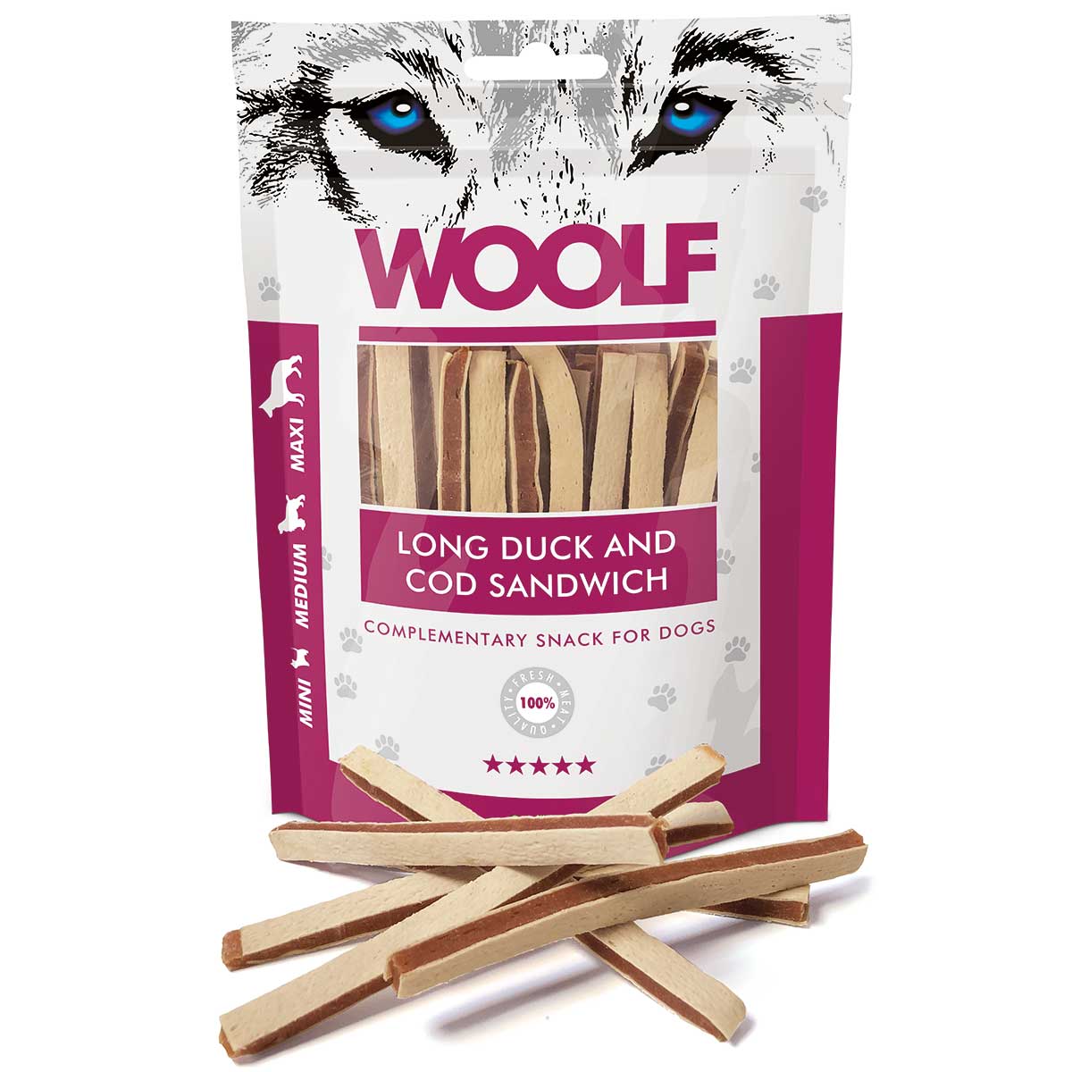 Woolf Dog treat duck and cod sandwich