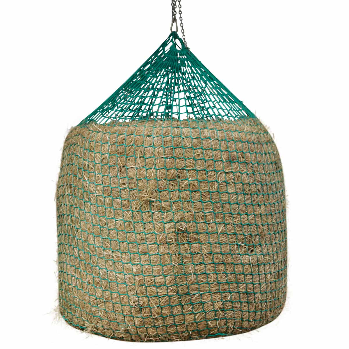 Hay net for round bales for hanging