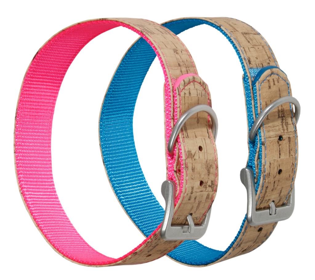 COLLAR CORK PINK 35 cm 24 mm