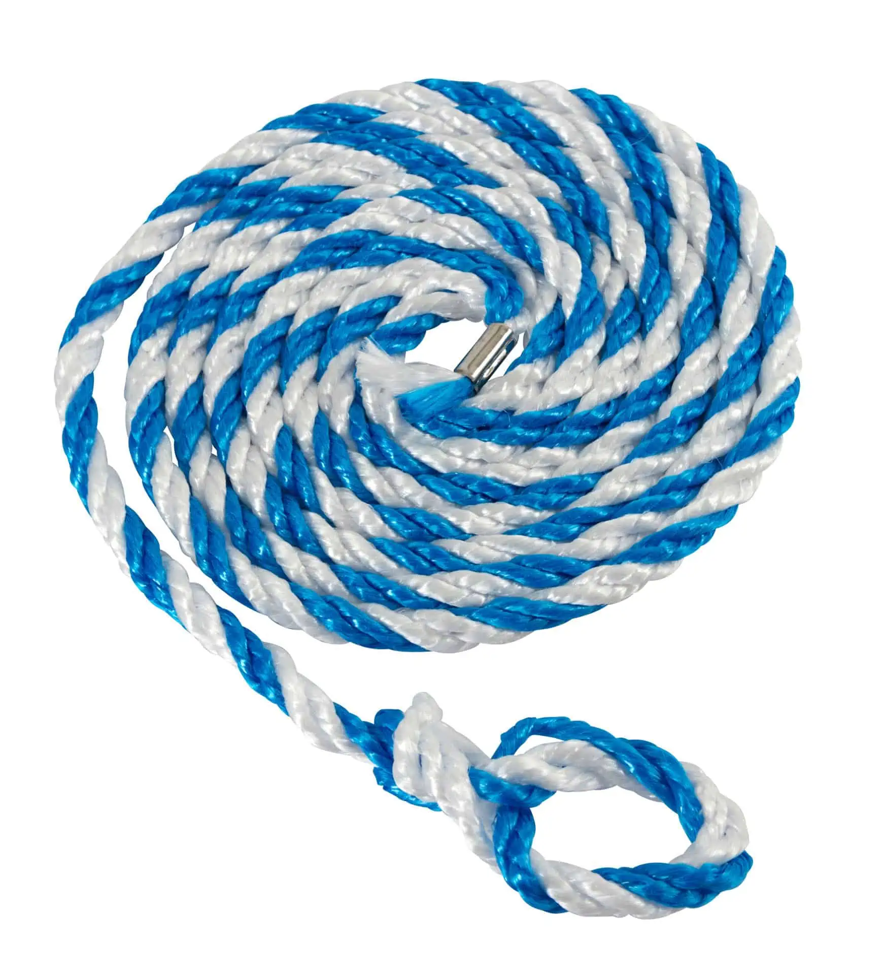 Livestock transport rope,small end loop blue/white, 3.2 m