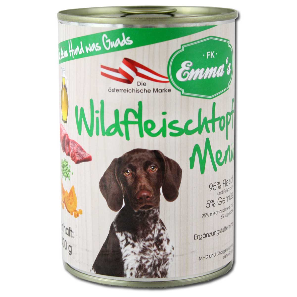 Emmas Dog food Venison Pot Menu