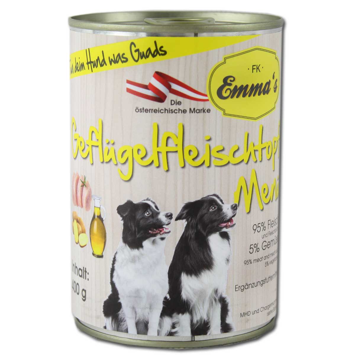 Emmas Dog food Poultry Pot Menu