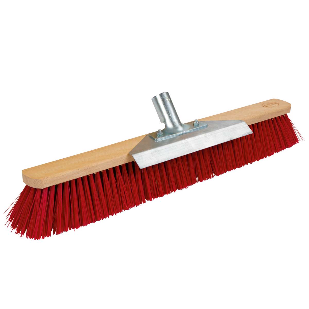 Large broom with scraper edge