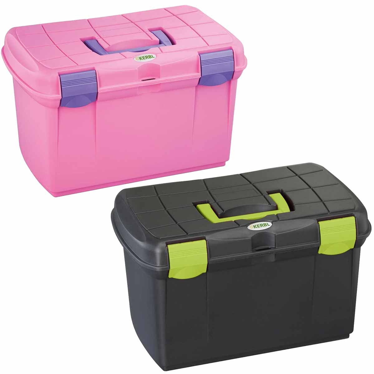 Covalliero Grooming box Arrezzo black/pistachio with insert