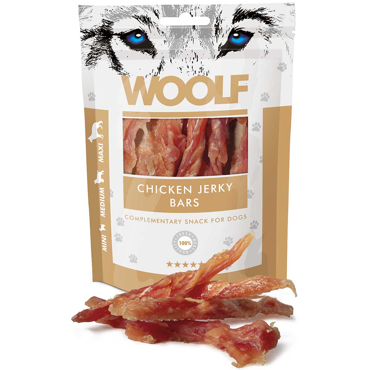 Woolf Dog treat chicken jerky bars