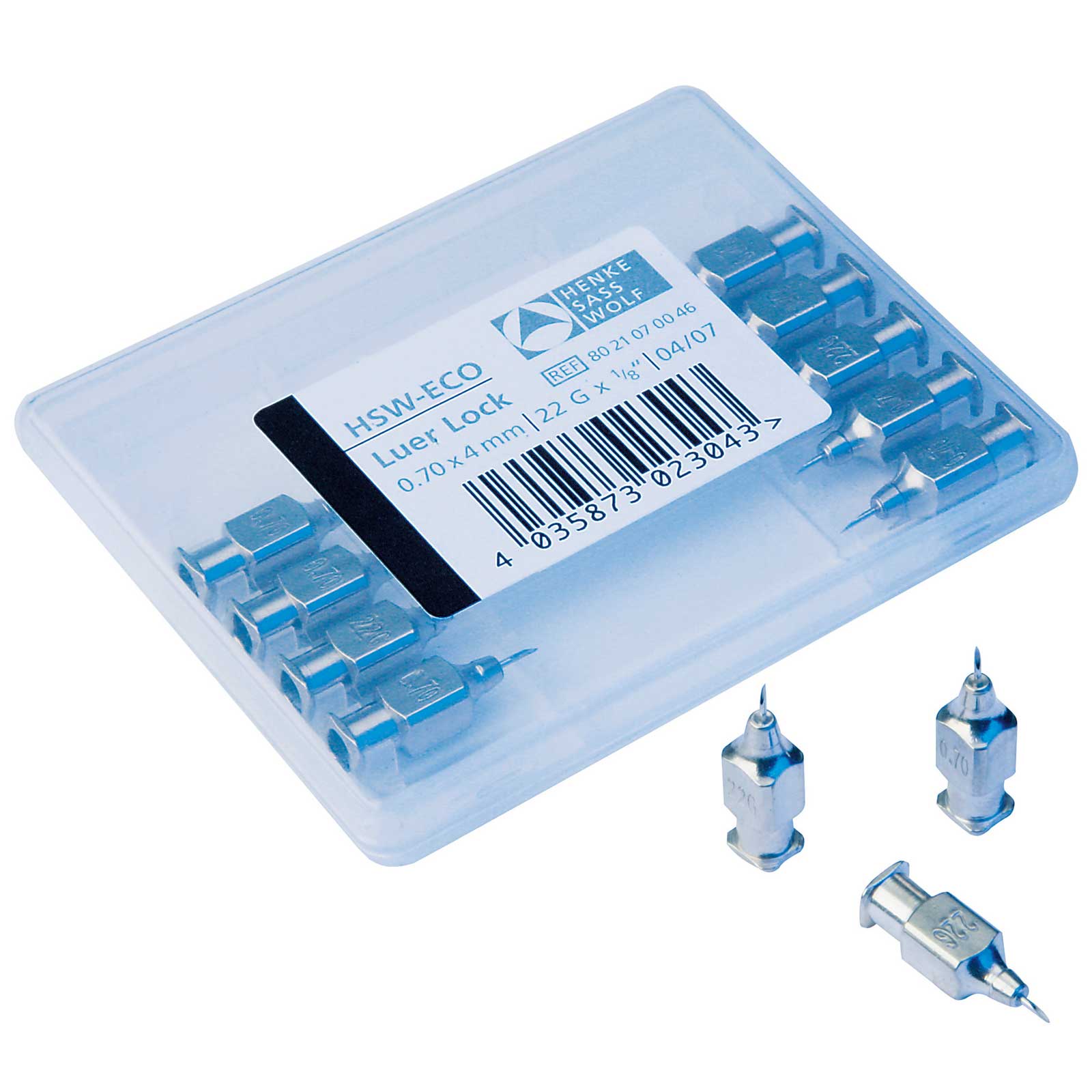 HSW HENKE-JECT® TBC cannula, 0,7x4 mm, 12 pcs.