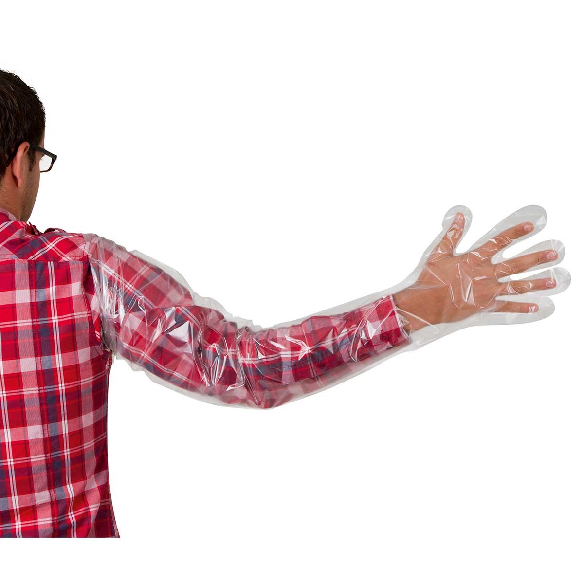 100x disposable gloves VETtop 90 cm transparent