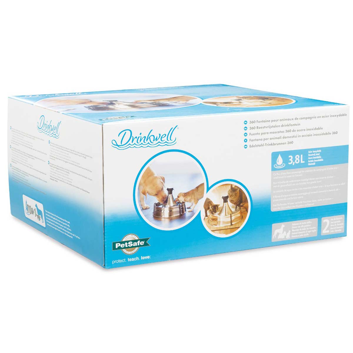 PetSafe Drinkwell Drinking Fountain stainless steel 360 for cats and dogs