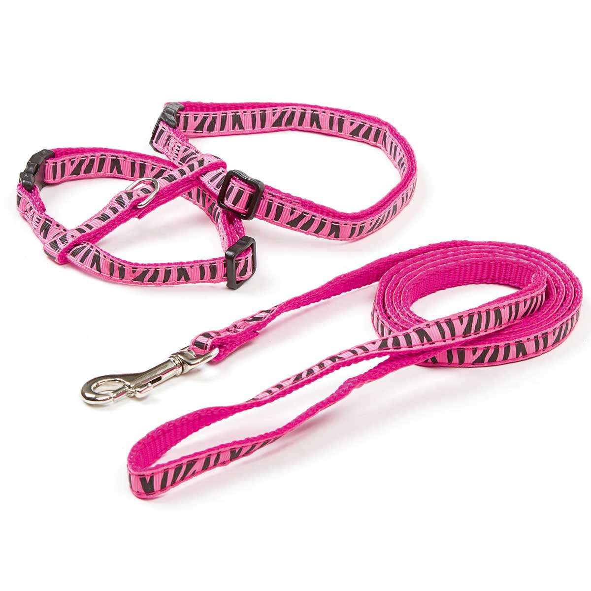 Cat Harness with Leash 120cm x 10mm, pink