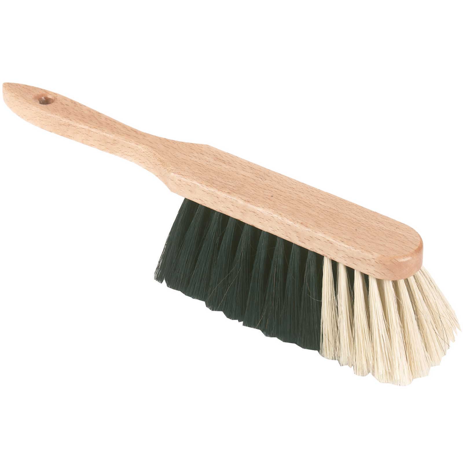 Hand brush with horsehair bristles