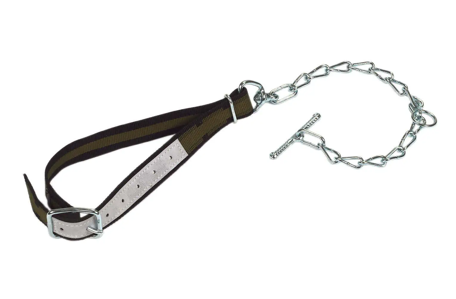 Calf connector with neck strap, chain piece,toggle 100 x 4 cm