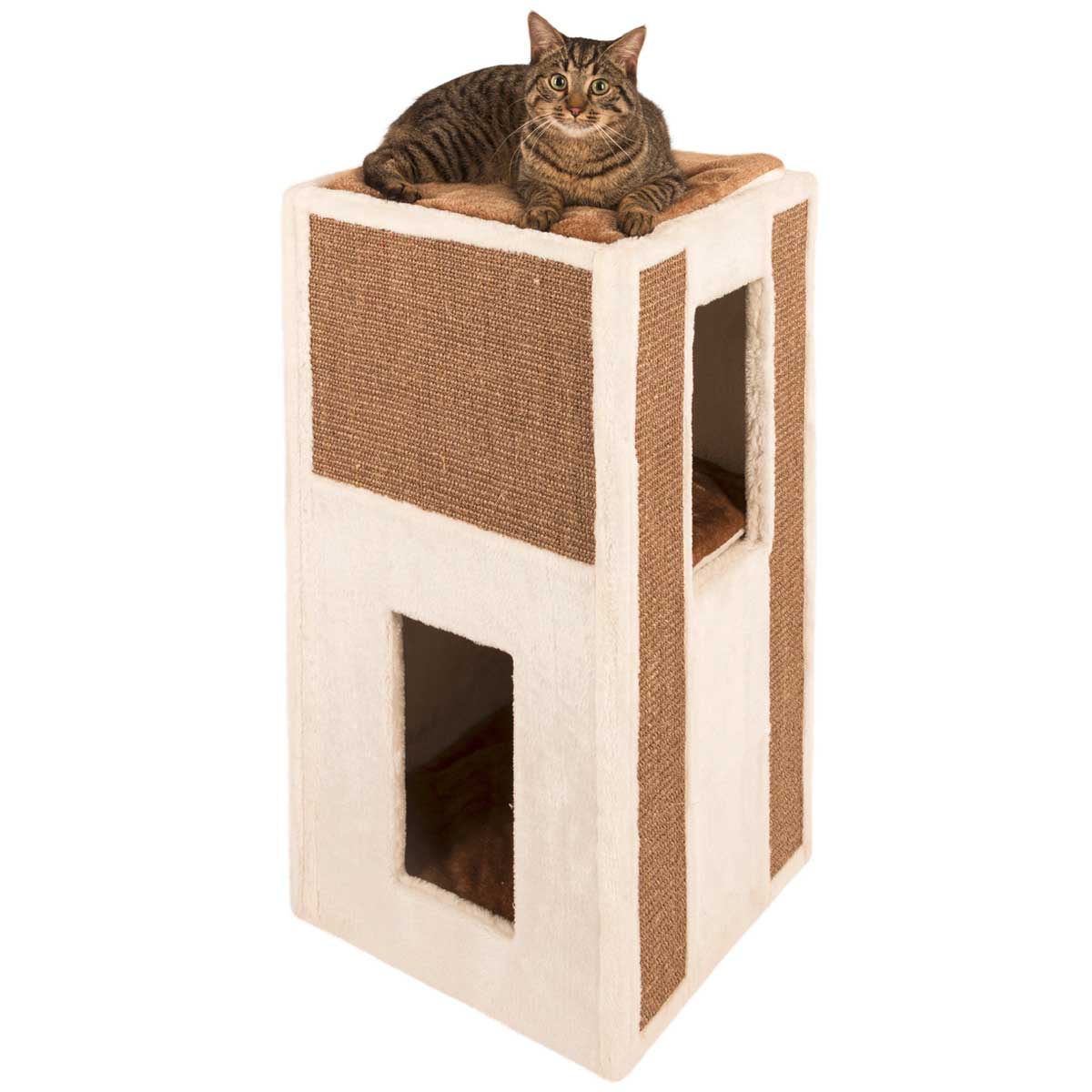 Scratching barrel Galina, 40x40x78cm,white