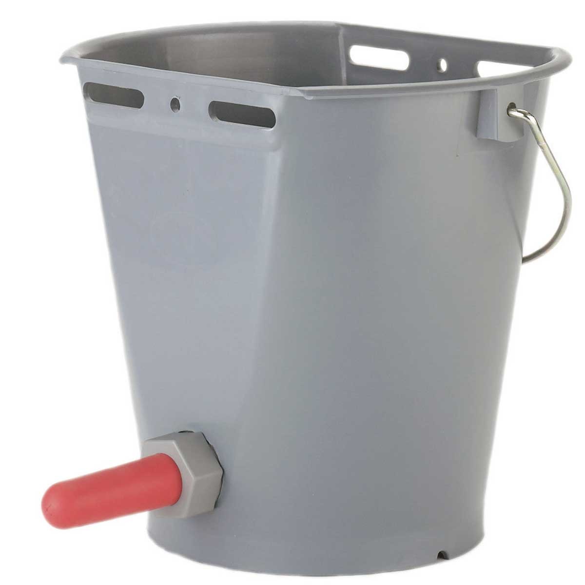 Calf drinking bucket 8 L grey
