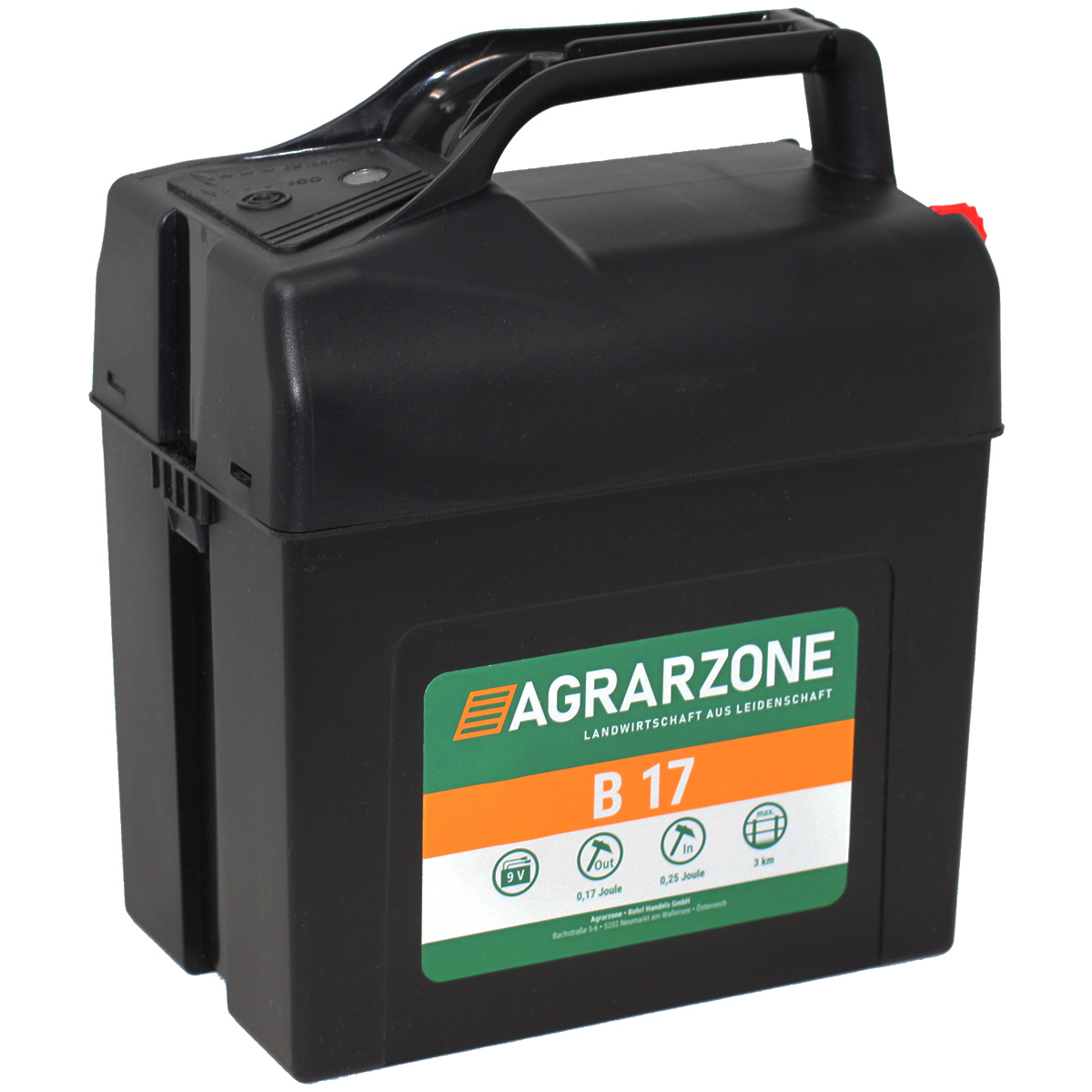 Agrarzone B17 electric fence energiser 9V, 0,25 joule