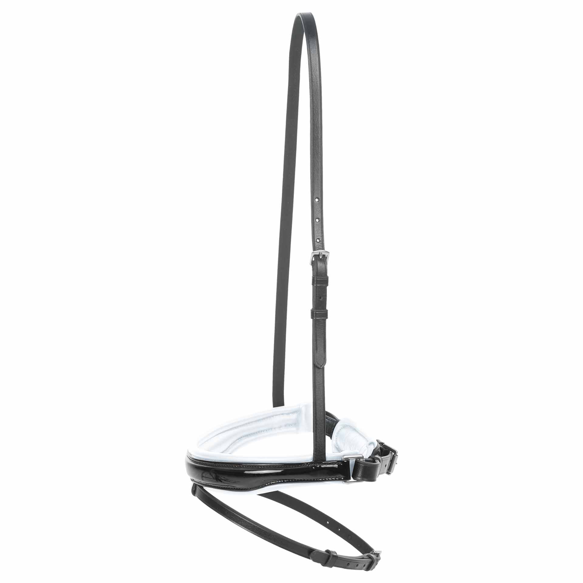 BUSSE Crank Noseband COMFORT-SCHWEDEN II, Patent Leather COB black-and-white