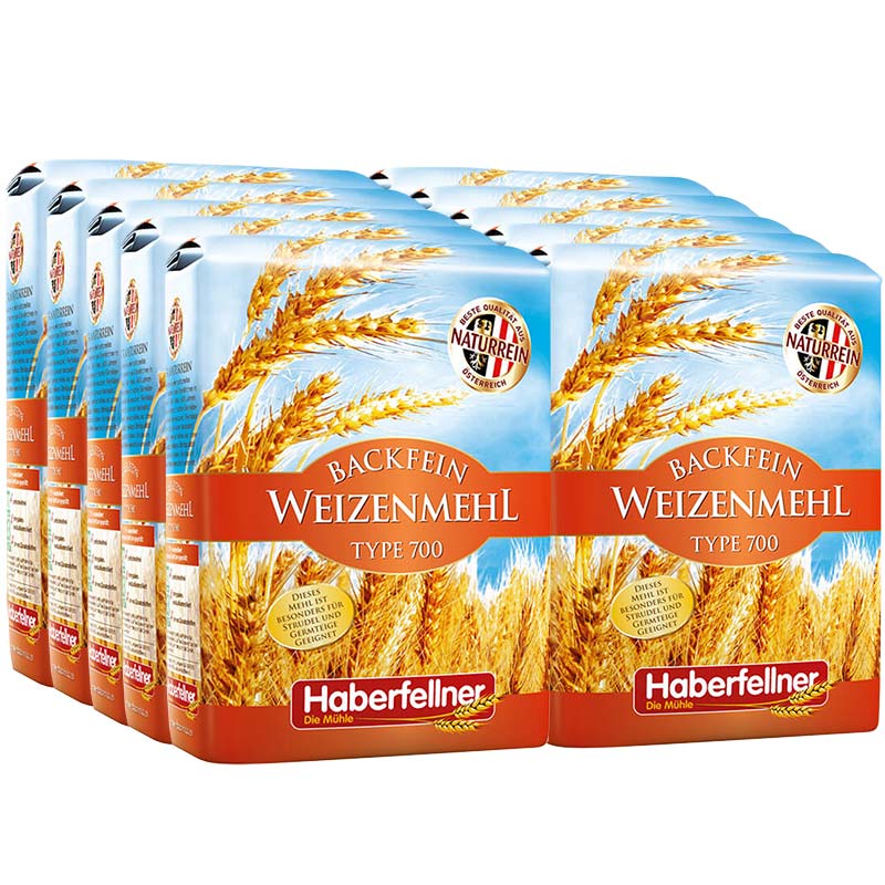 10 x 1kg Haberfellner Wheat Flour Type 550 / W700 optima