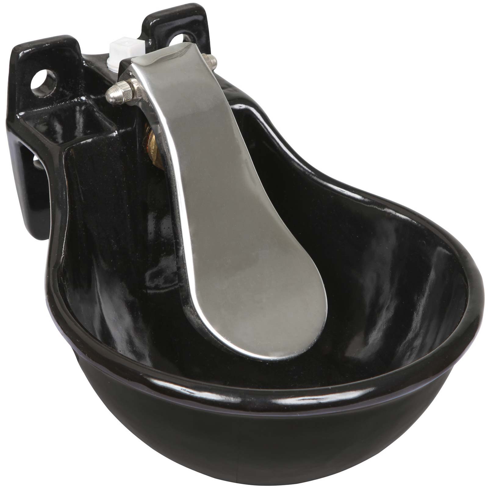 Water bowl cast iron with iron tongue G16 enamelled
