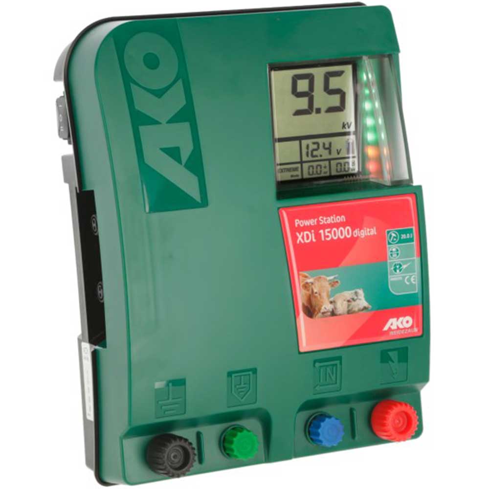 AKO Power Station XDi 15000 digital DUO electric fence energiser, 20 joules