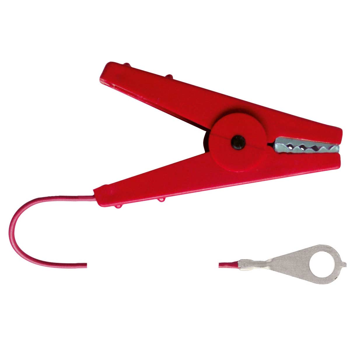 Earth and Fence Connection Cable red 100 cm