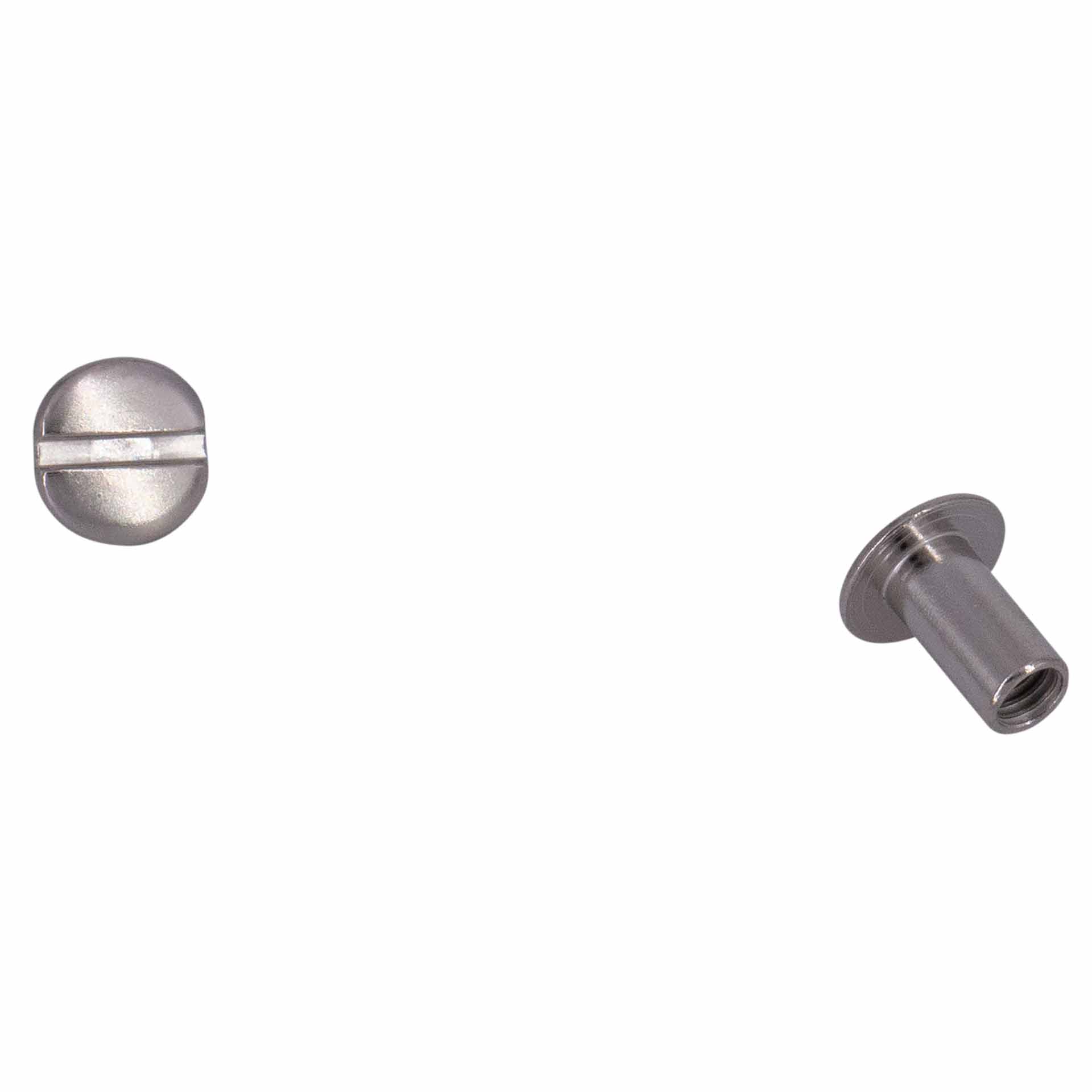 BUSSE Chicago screws, plain, long silver