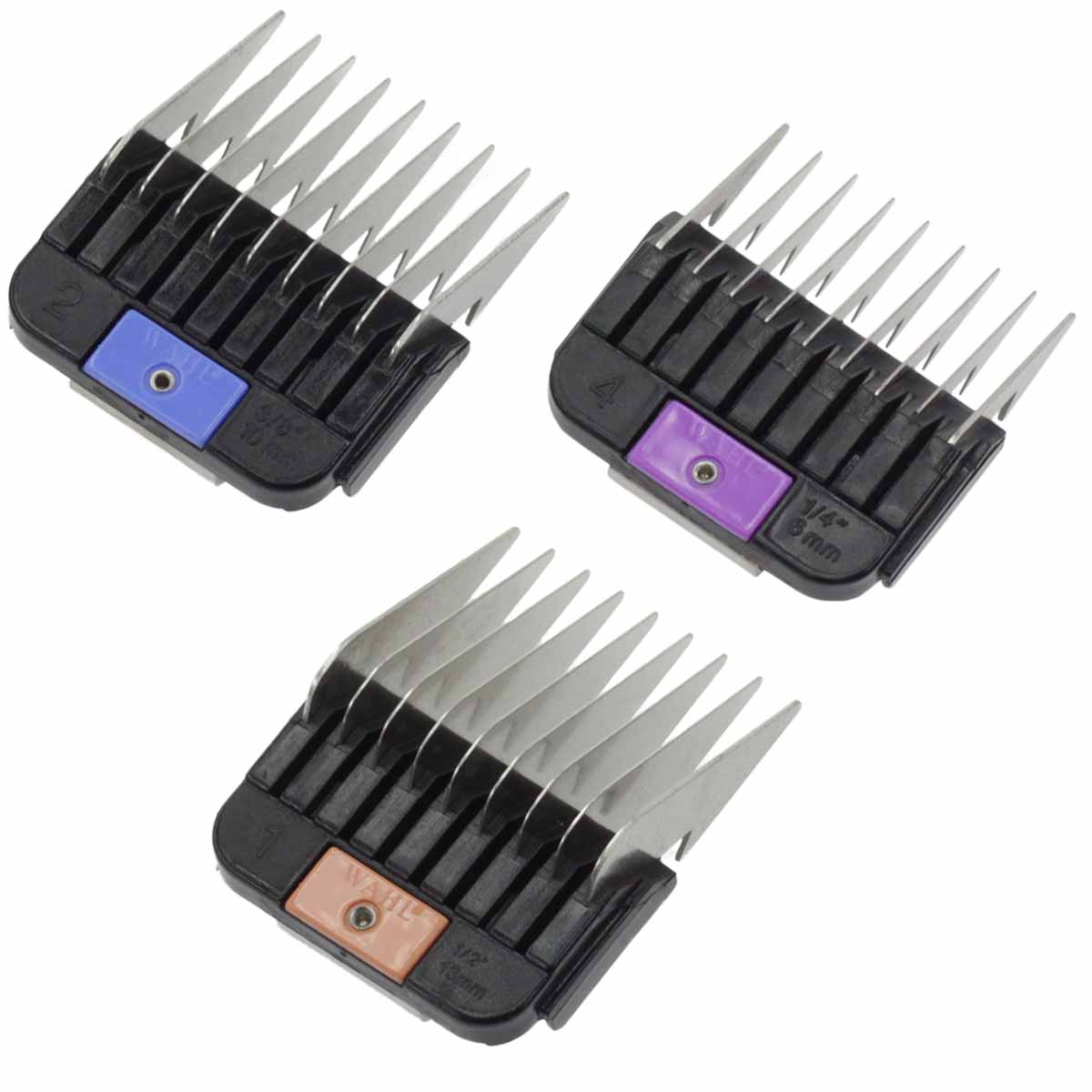 Wahl stainless steel snap-on combs set 6,10,13 mm for Moser Max 45/50