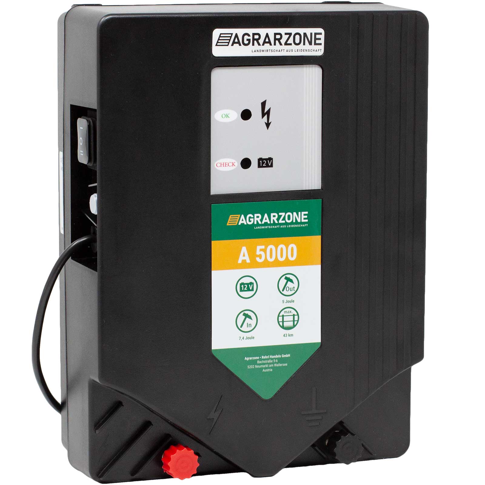 Agrarzone A 5000 energizer 12V, 7.5 joules