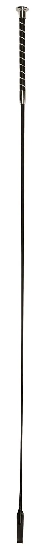Dressage whip glitter with flap black