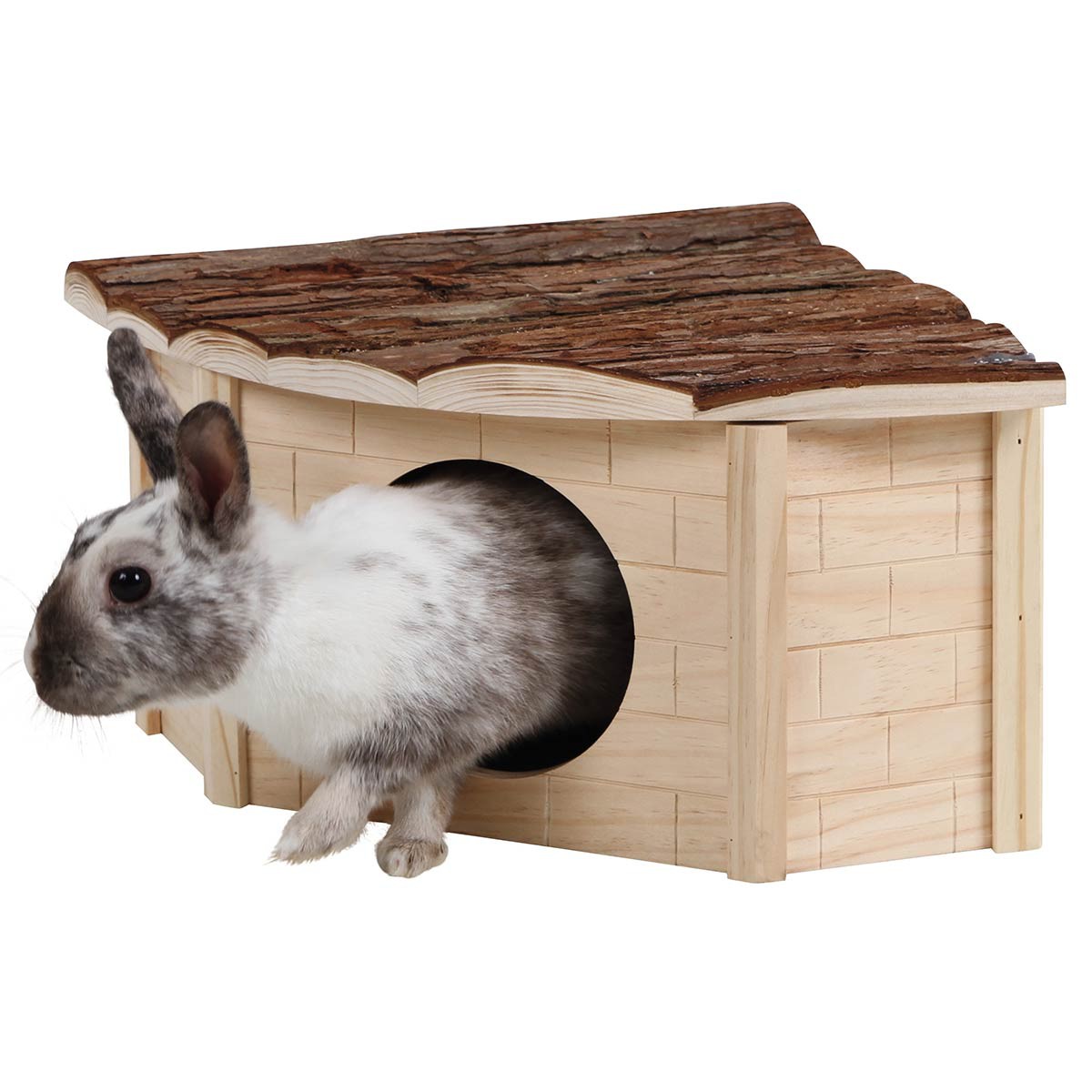 Corner House for Rodents Nature 31 x 31 x 20 cm