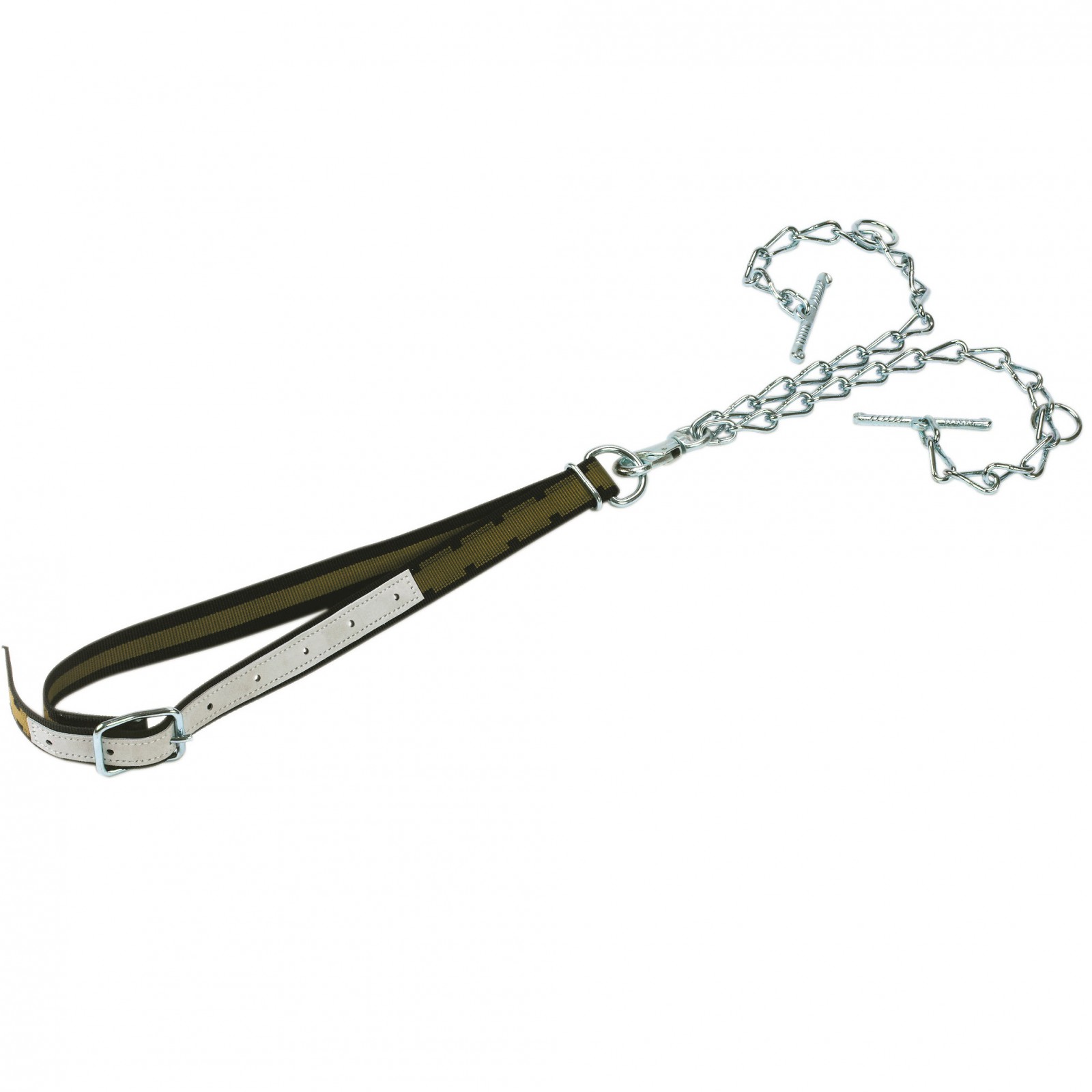 Binding for cattle 130x4cm w/ chain 6mm and spring hook