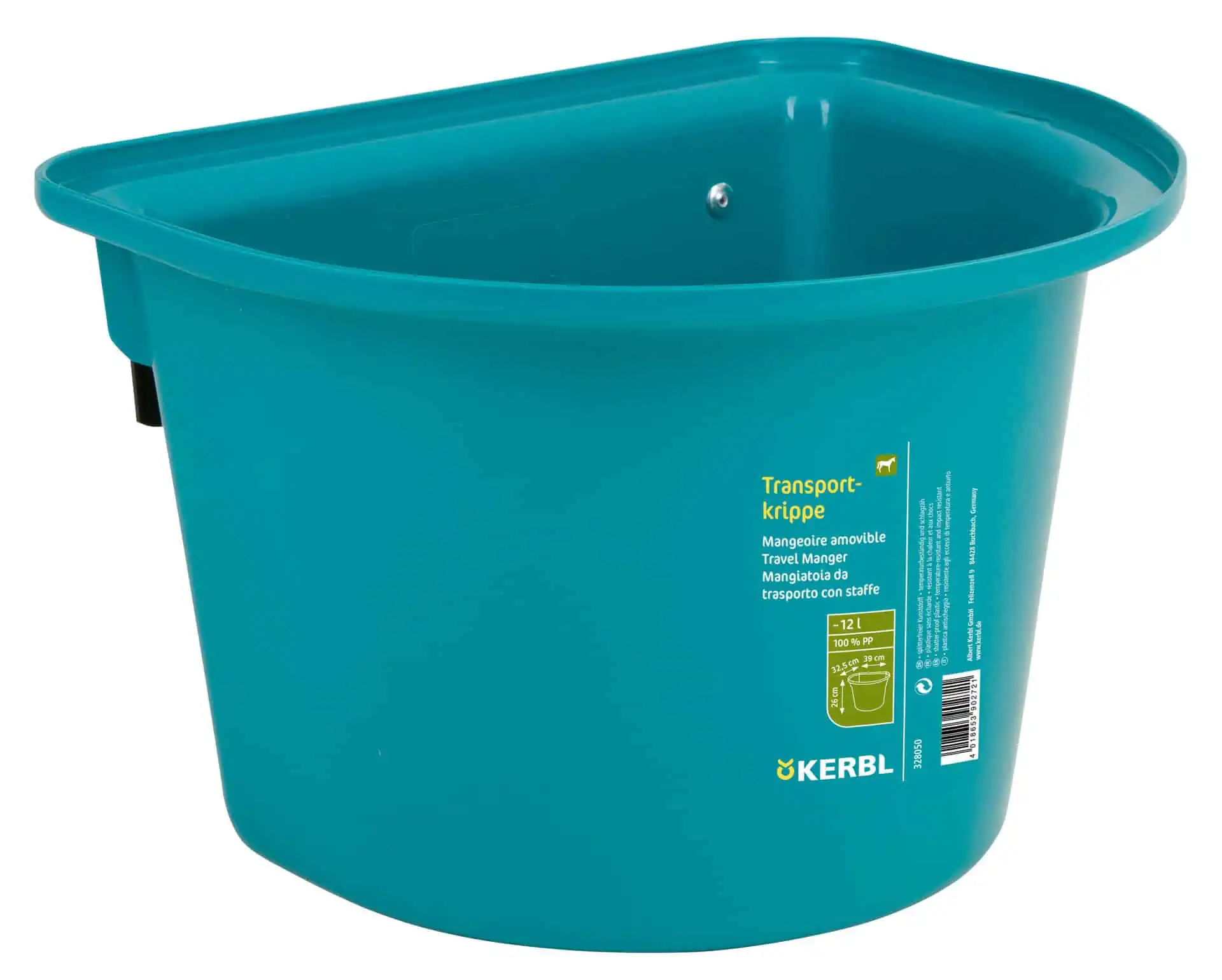 Travel manger plastic with hoock-in bail