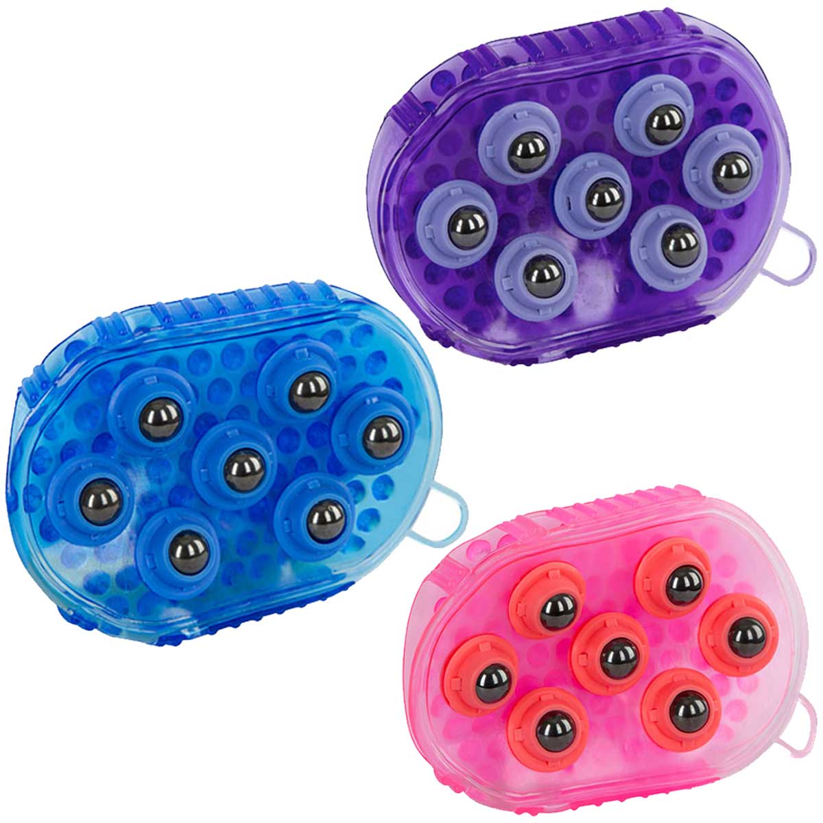 Magnet massage curry comb pink