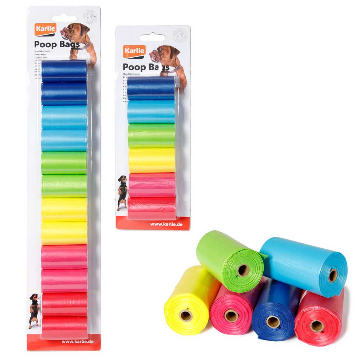 Karlie poop bags Rainbow 12x 20 pcs.