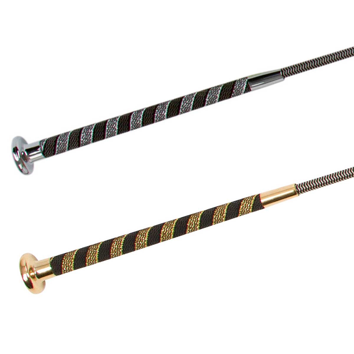 Dressage whip 110 cm gold / silver