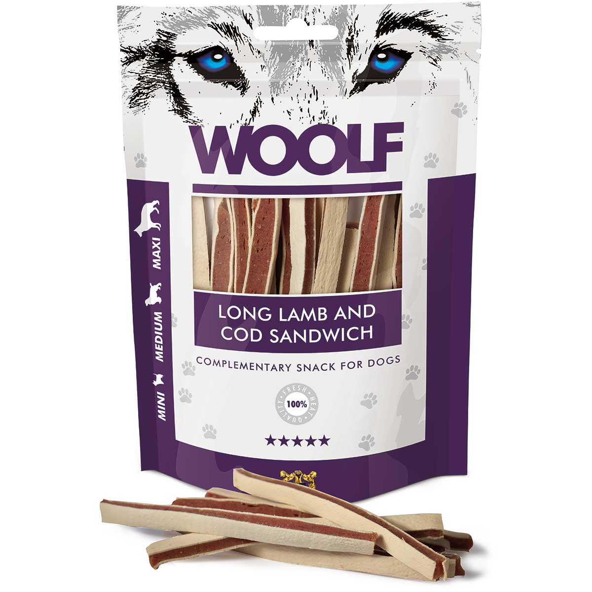 Woolf Dog treat lamb and cod sandwich