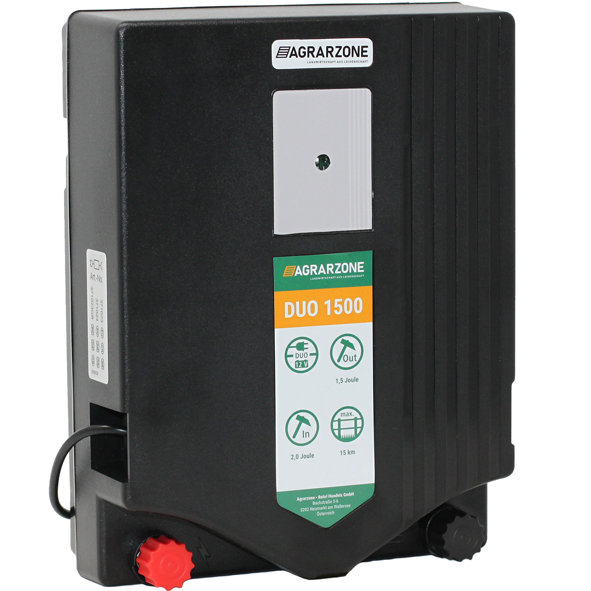 Agrarzone DUO 1500 electric fence energiser 230V / 12V, 2 joules