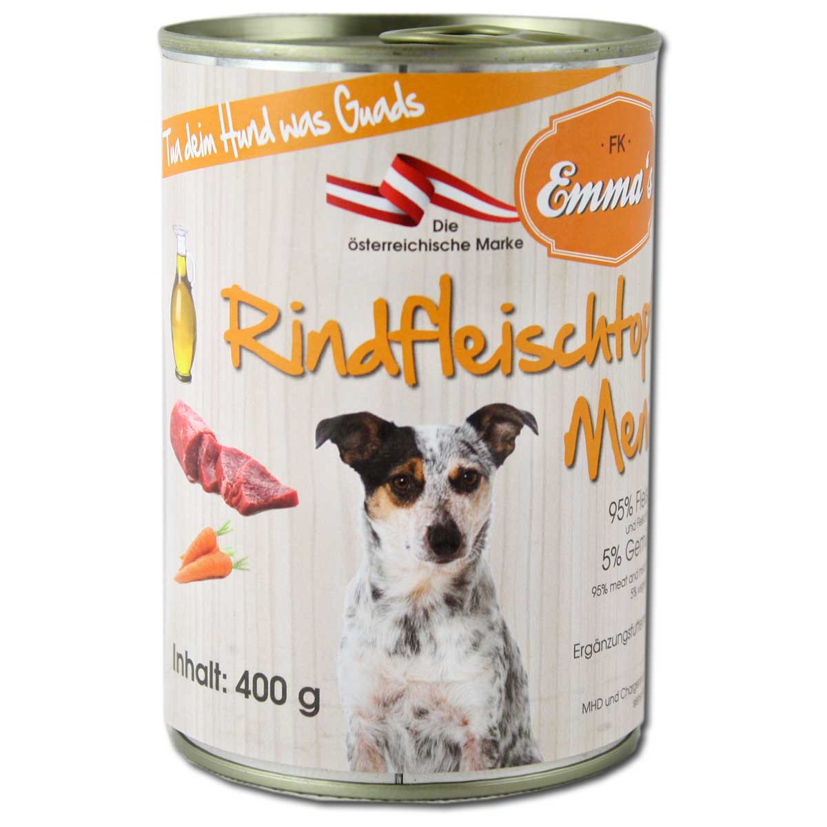 Emmas Dog food Beef Pot Menu