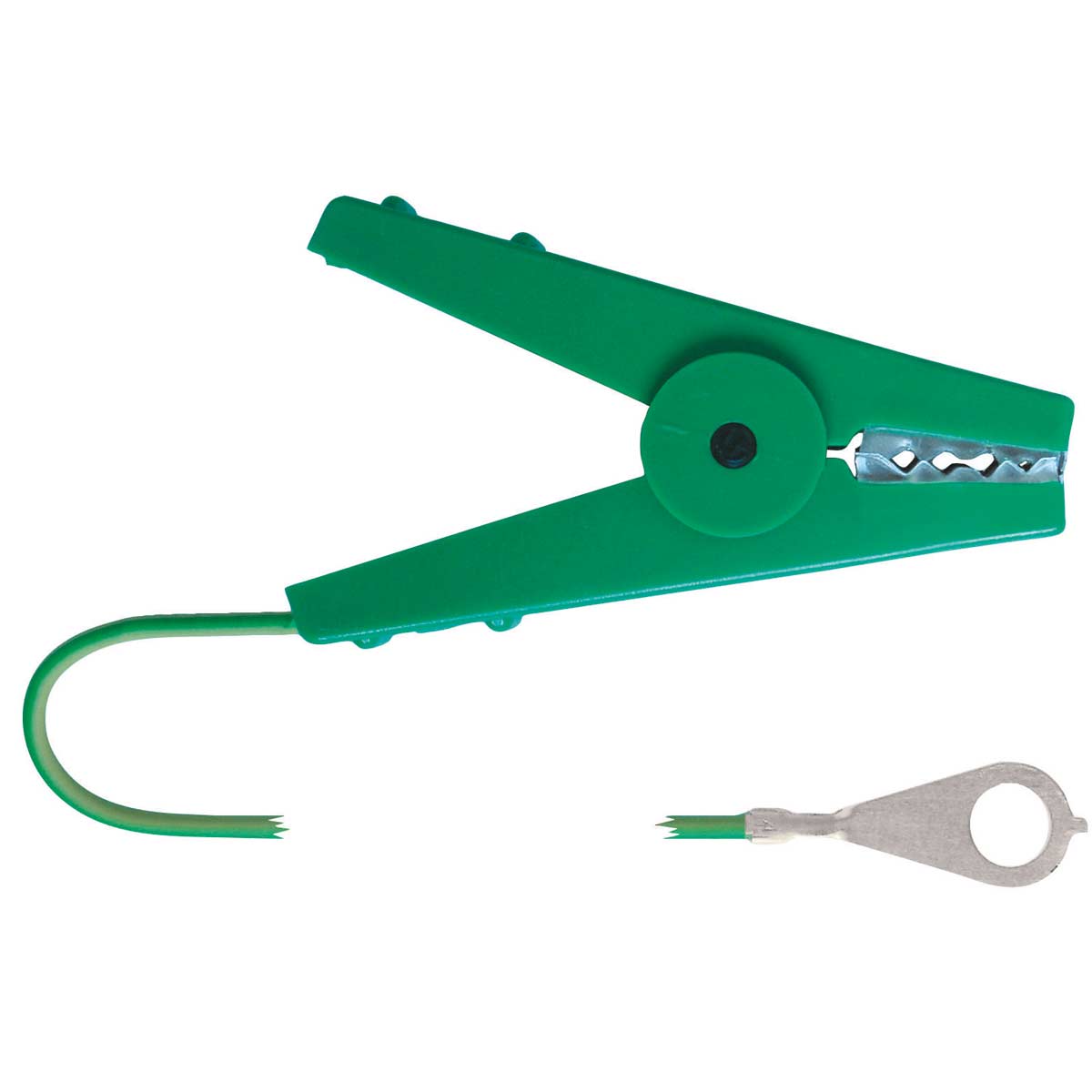Earth and Fence Connection Cable green 100 cm