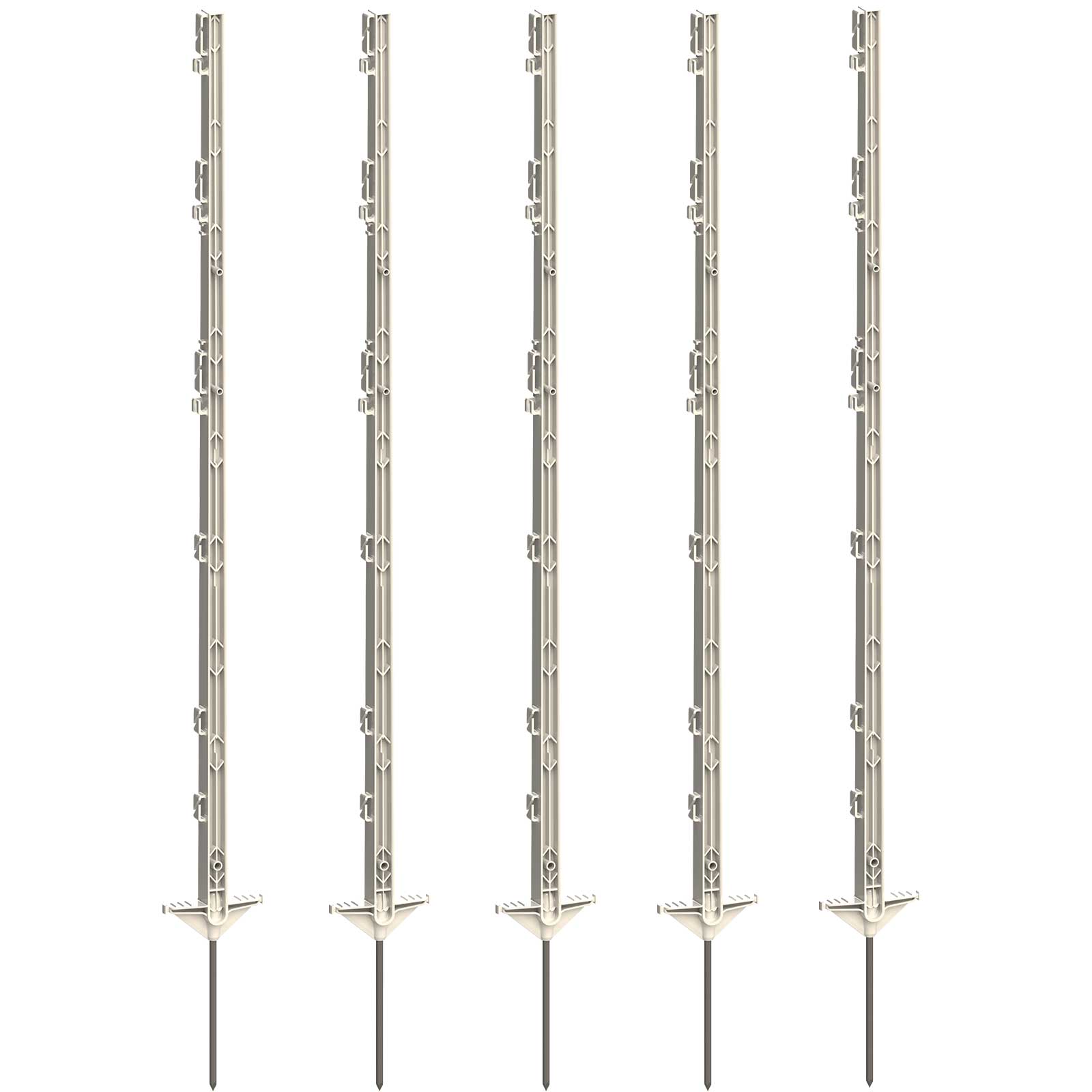 Agrarzone Plastic Post 125cm, Doubletread, white (20 pcs.)
