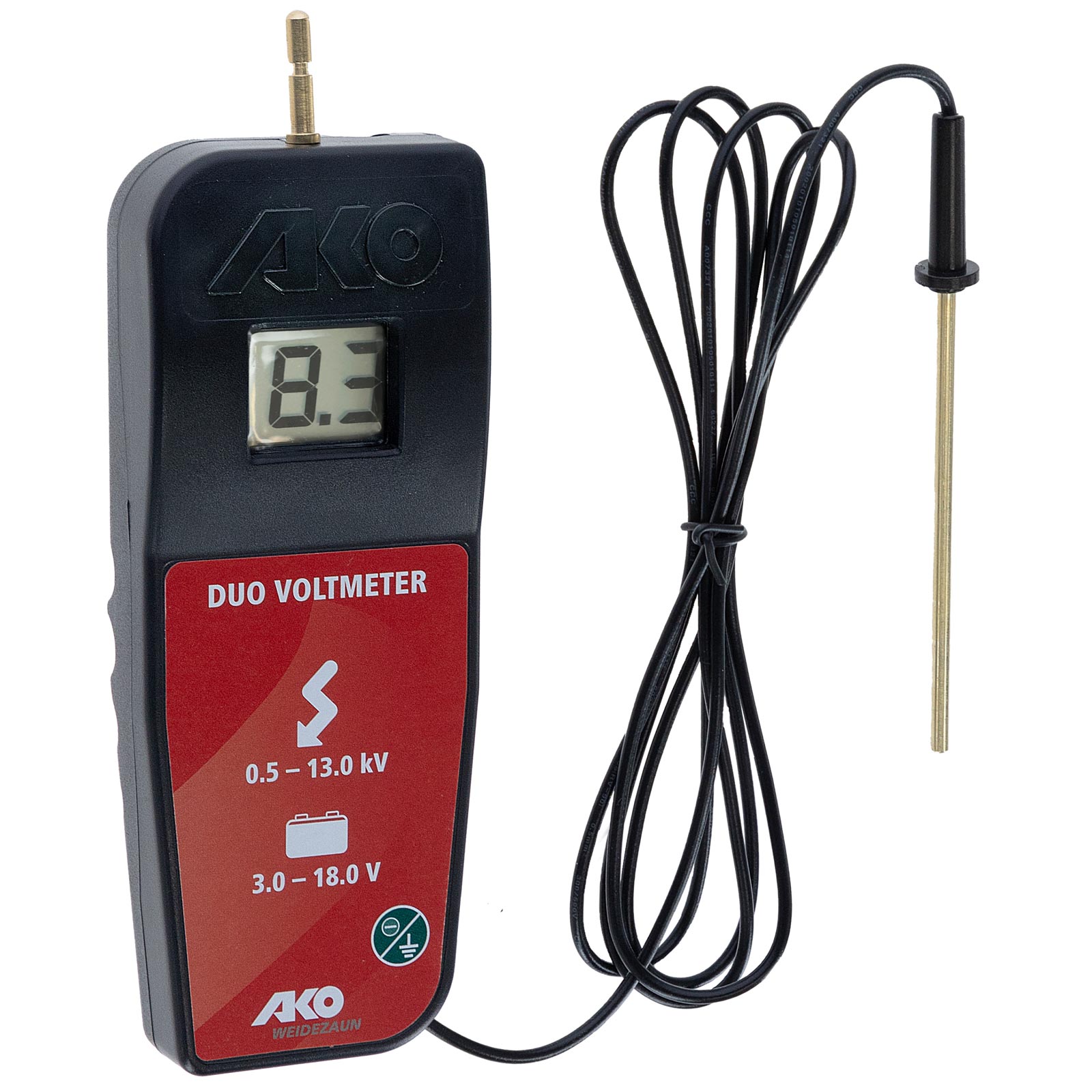 Ako Digital Voltmeter incl. Voltage Battery 9 V / 12 V