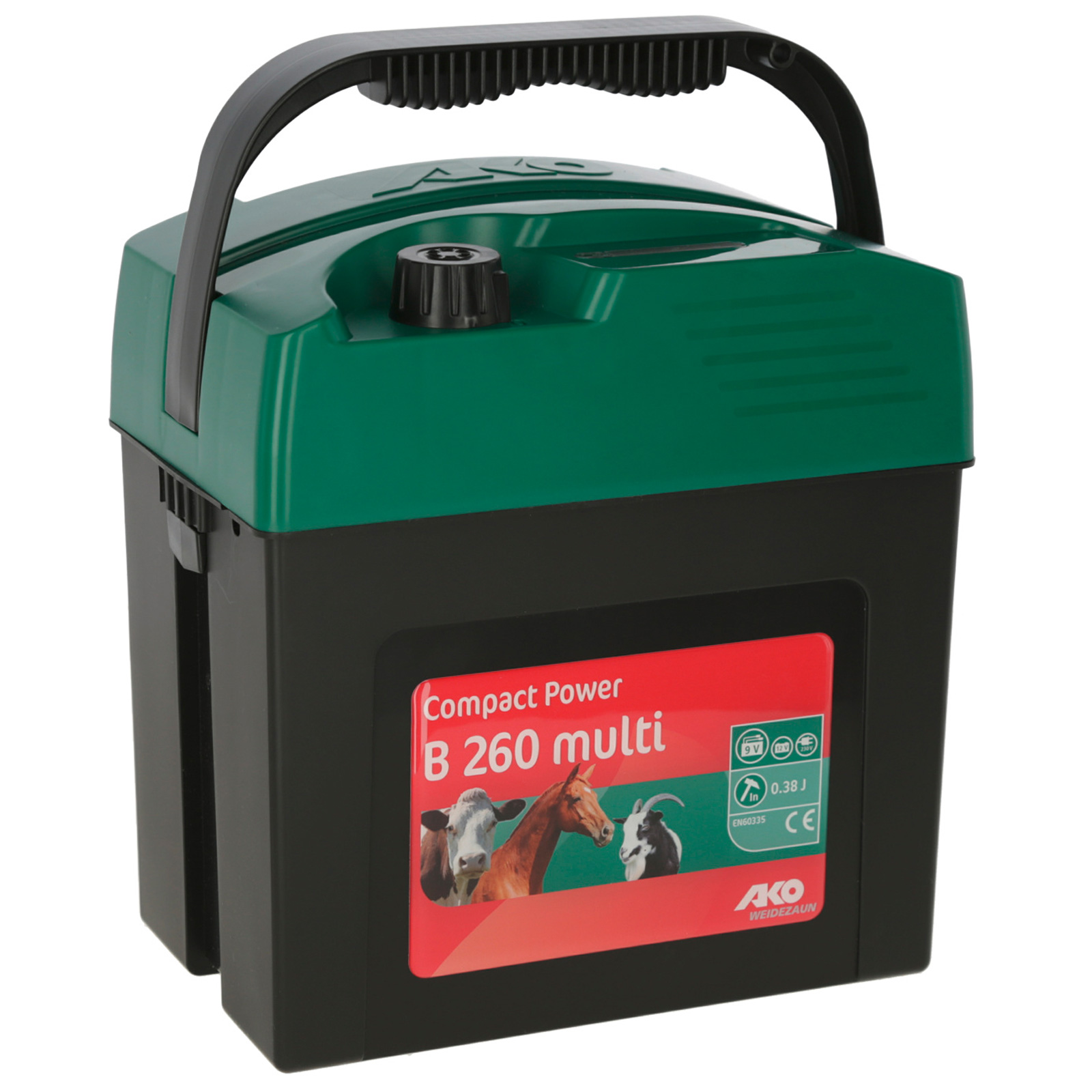 Ako Compact Power B 260 multi Electric fence energiser 230V/12V/9V, 0.38 Joule