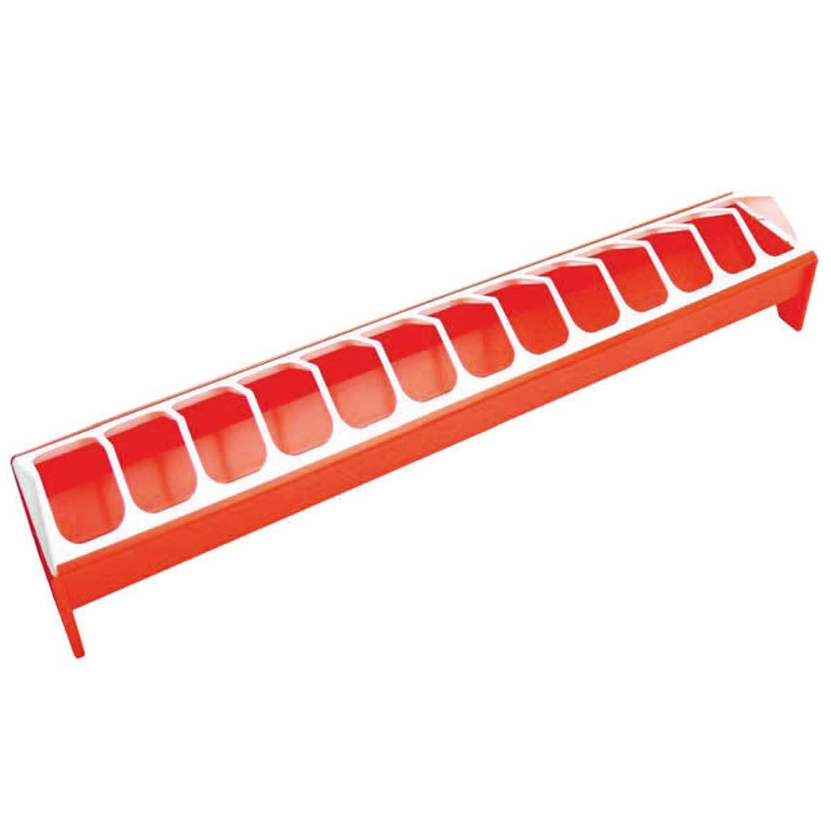 Feeder for hens, 75 x 12 cm, made of plastic