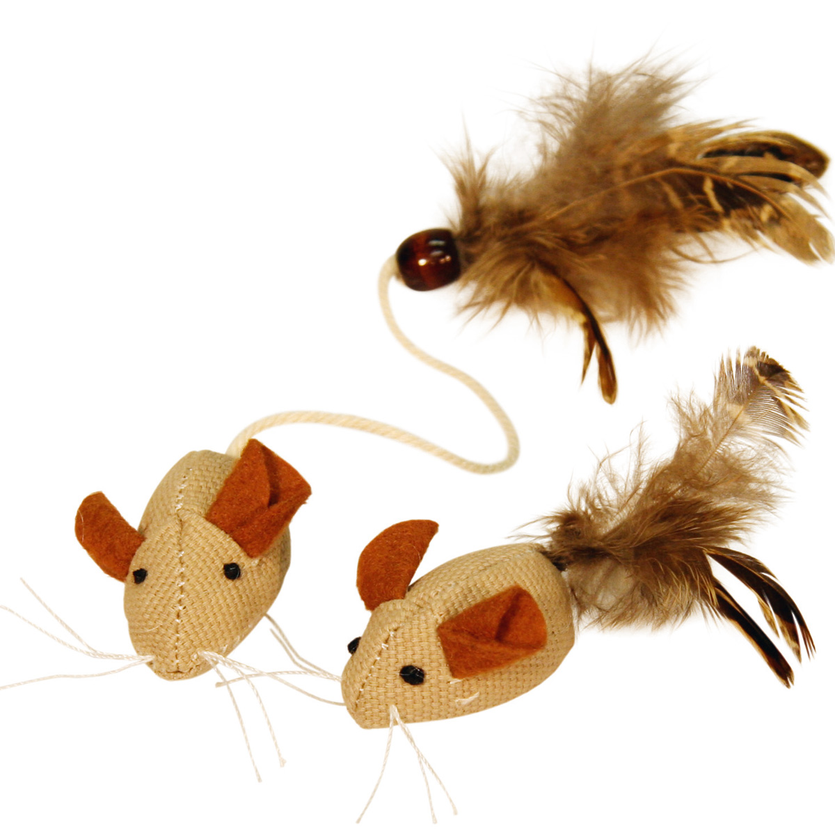 Mice with Feathers Nature 4,5 cm