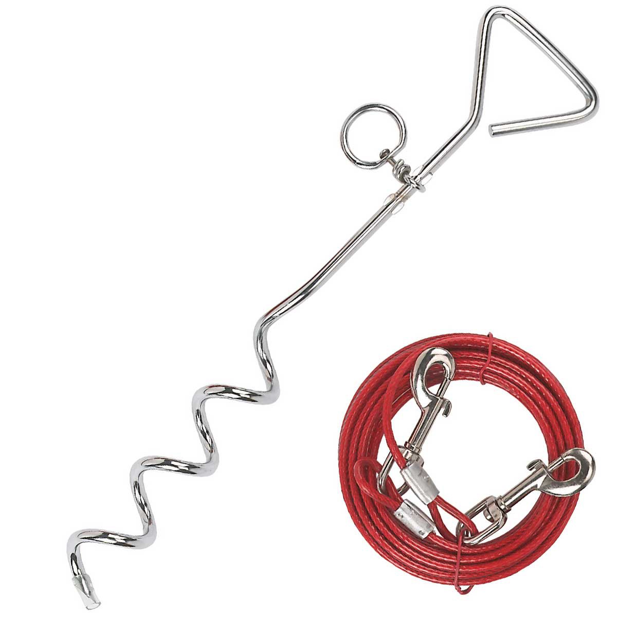 Spiral stake with yard lead 6 m