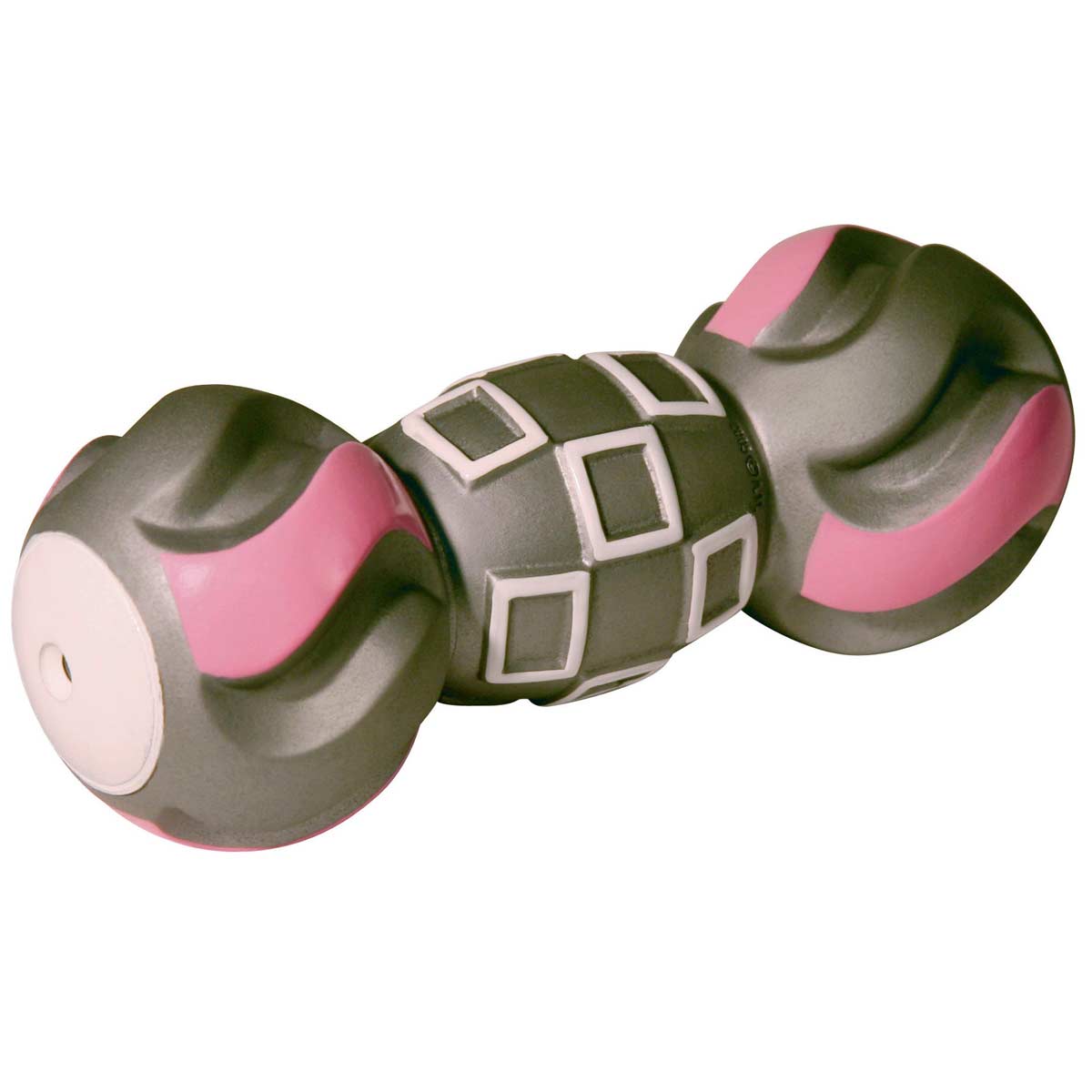 vinyl dumbbell, medium, with squeaker